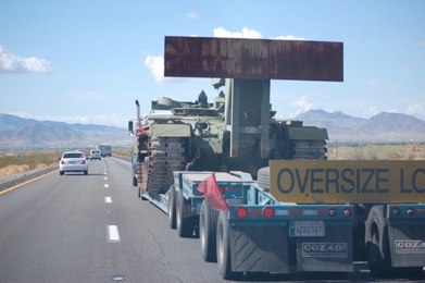 Caught up to it just outside Quartzite.