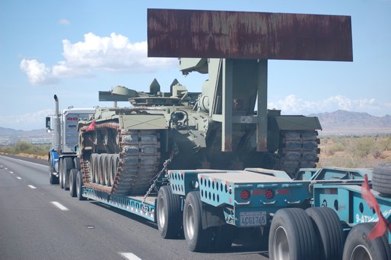 The low boy trailer almost not big enough!