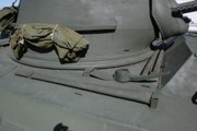 Good example of us tool stowage, most Pioneer tools were painted the body color of the tank.
