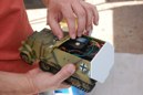Dave Jones shows his SDKFZ 250 progress.