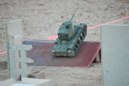 KV-2 looks huge climbing the ramp.