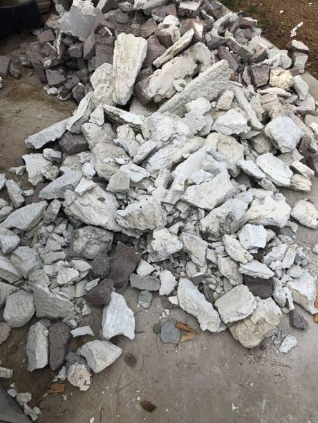 An unexpected boon to our field came when the host began an interior remodel of his home and among other items his fireplace was demolished to present all this material!