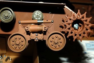 Mounted on the hull.  My bear metal patch on the shock looks good later.  It is not 100% accurate but I like it.