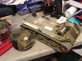 Tank gutted of all electronics.