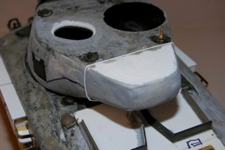 made the counterweight from styrene and lots of putty.