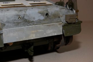 I made the exhaust armor plate from styrene.