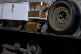 Aux generator exhaust made from brass tube.