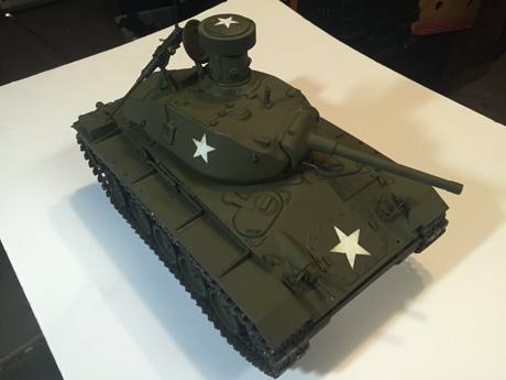 The tank has the flash in the barrel and both .30 cal barrels are the later Tamiya ones that feature fiber optic so they can fire. I have started a program where all my tanks .30 cals will light up.
