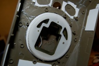 Lower portion of turret ring in place and functional.