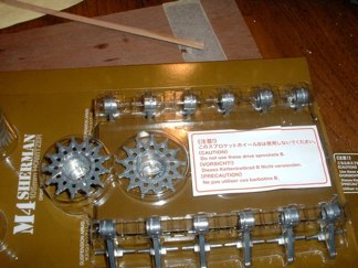 the only change from my first Sherman appears to be two new drive sprockets and a warning not to use the old ones as I did on my Easy 8.  Very interesting