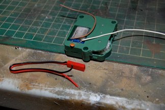 rewiring the traverse motor with tamiya compatible BEC connectors.