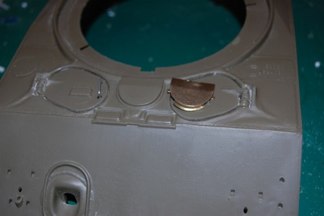 Tamiya’s detail is a little soft so one major improvement is replacing the front hull ventilator cover with a suitable replacement.