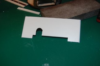 Jumbo mods essentially doubled the thickness of the armor.  Here is my new frontal armor plate.  Edges are beveled.  I hollowed out the area around the MG port.