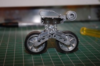 We will be replacing the not so visual springs with Tamiya HVSS parts.
