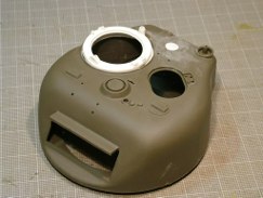 Craig began fitting the Cupola.  Second ventilator removed from turret as it was present on 105 turrets only.