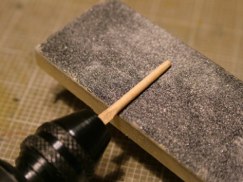 Then started cutting, and shaping using my Dremel motor tool, files, and sanding blocks.