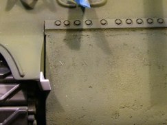 Finally before I called it a night (it's just after 1am local time) I decided to head back up to the front of the Allied beast. Because this group of Shermans have all had the majority of the same modifications and will wear the same paint scheme I want to make each tank still look individual and unique, so for mine I plan on scratch building some tow cables, and want to add quite a bit of stowage.