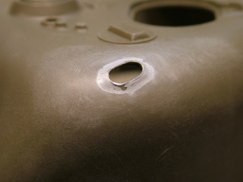 Once the glue was dry I used Tamiya grey putty to blend everyhting together.