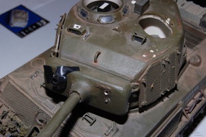All the old detail and damaged parts are removed. Notice the temporary Sleeve for the emitter.