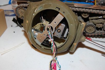 All the parts in place and wire bundle snug.