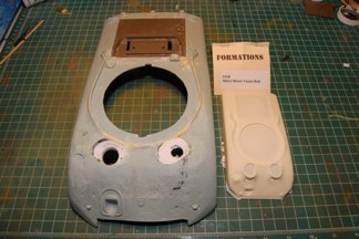 Time to work on the hatches.  I am using a Formations 1/35 hull to be my inspiration.