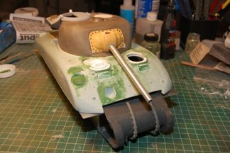 With the subassemblies together for a group shot, it is starting to look like a tank!