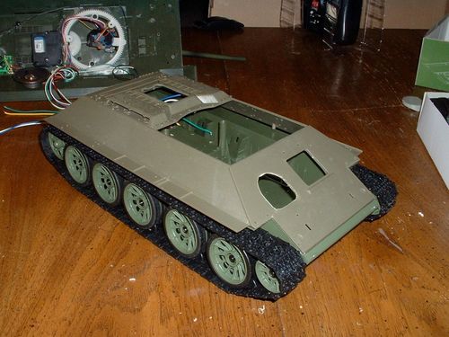 This is my second T34/76-WSN conversion and my first attempt that will include Mato gearboxes.  The first construction efforts begin with the removal of the bow machine gun from the glacis plate of the Trumpeter hull and the disassembly of the WSN kit.