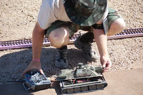 Fast forward almost 5 years!  The tank has been treated to a Daryl Turner upgrade.  Pershing Gearboxes and a metal idler wheel setup.