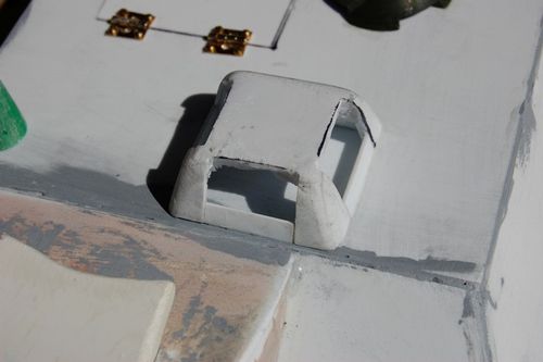 The openings were made on three sides and filed square.  My next step is to figure out accurate scale hinges.