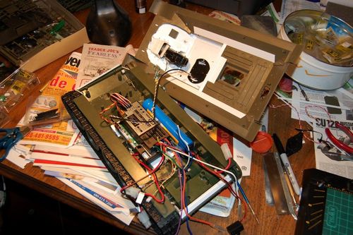 A connector was added to the speaker wire so it can be removed if necessary.  So far all the components fit inside with no difficulty.  BRACES, Screws, and metal rod hold critical parts together and allow disassembly later.   Adding the parts from the Pershing bring project total to around $680.