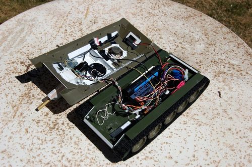 Stock gear boxes were attached to the DMD wires and splices were crimped in place.  Cutting the DMD wires always makes my heart stop.