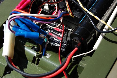 I also spliced the battery connector the the DMD/MFU power cables and removed several inches of spaghetti.