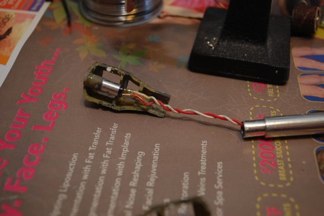 The tank came with a daryl turner emitter housing,  I decided to place it in the muzzle break and added a Tamiya LED.