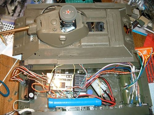 Tamiya Pershing electronics are here and most of the components are ready to be hooked up.  The only missing ingredient is the flash unit.