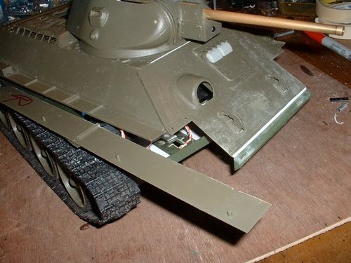 One big change is to the fit of the upper and lower hull.  I removed the static kit’s sponsons to and attached them to the WSN hull.  The 1/18 inch gap between the halves is now filled.  It also helped alleviate the warp in the WSN hull and holds the halves together.