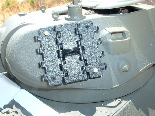 After some research I learned many up armored T34s had spare track placed on the turret sides.  Here is my chance to bolt something on.