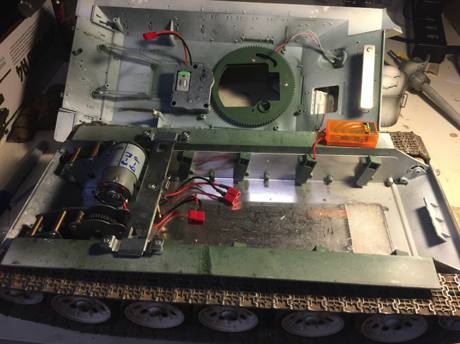 Removed all the existing guts and prepped to add Tamiya components.
