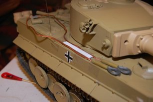 In place with metal tow cable.