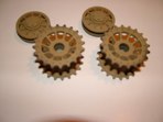 Sprockets, man these are big!  I need more Tamiya Desert Yellow already!