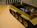 It took a little trial and error, but with my good buddy Ethan on the other end of the phone sharing hints and tips, I got the guts installed and the Spektrum radio and receiver wired up.