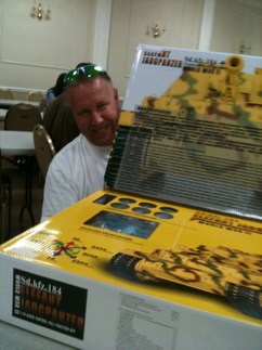 Look at that grin.  Craig Shows off his purchase at the local IPMS show.